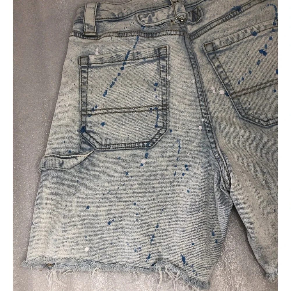 Wild Fable Highest Rise Utility Paint Splatter Bermuda‎ Jean Denim Shorts Size 0